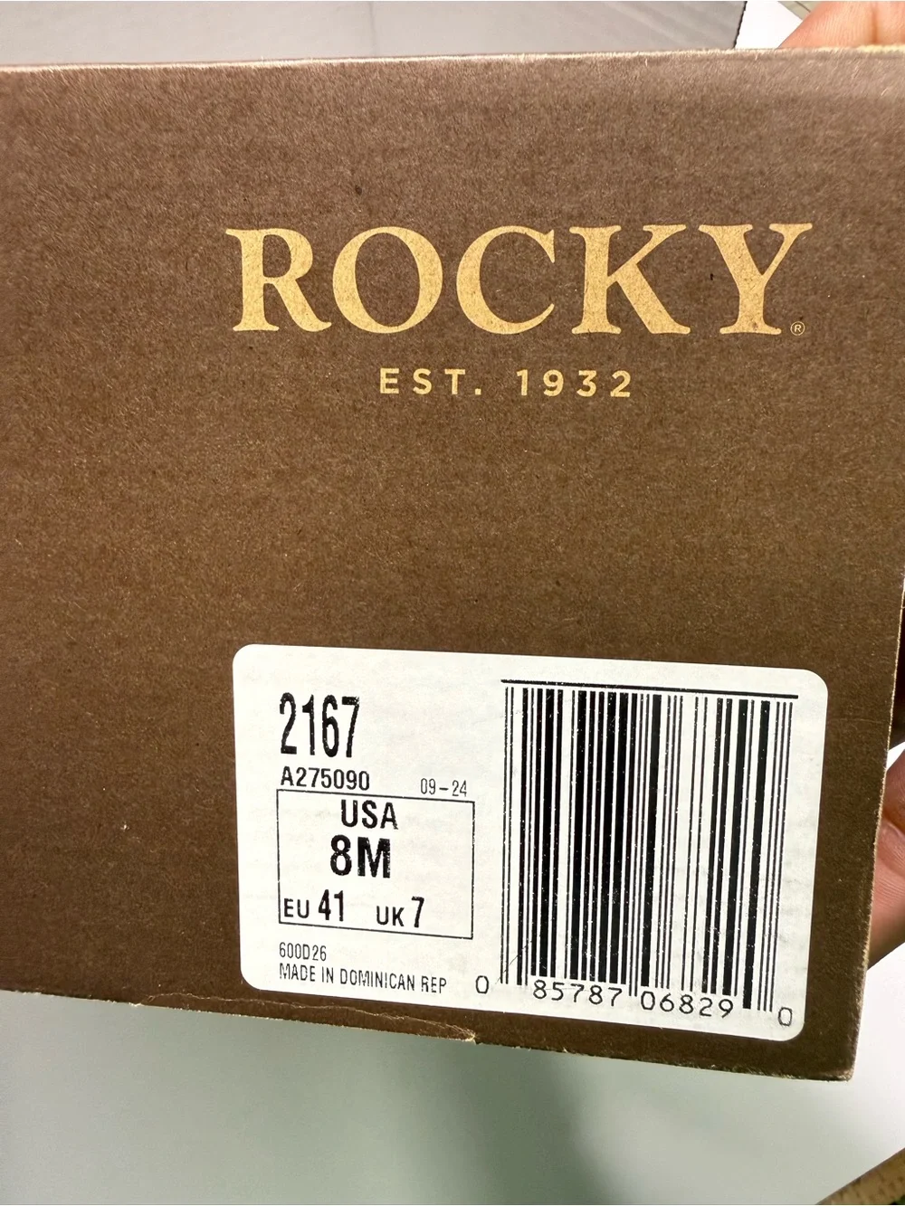 Rocky  Alpha Force Waterproof Boots Men’s Size 8M 6” Black F2892-18 New